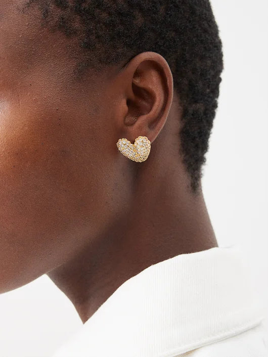 Crystal Haze Gummy Heart Earrings