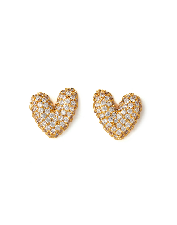crystal haze Gummy Heart earrings
