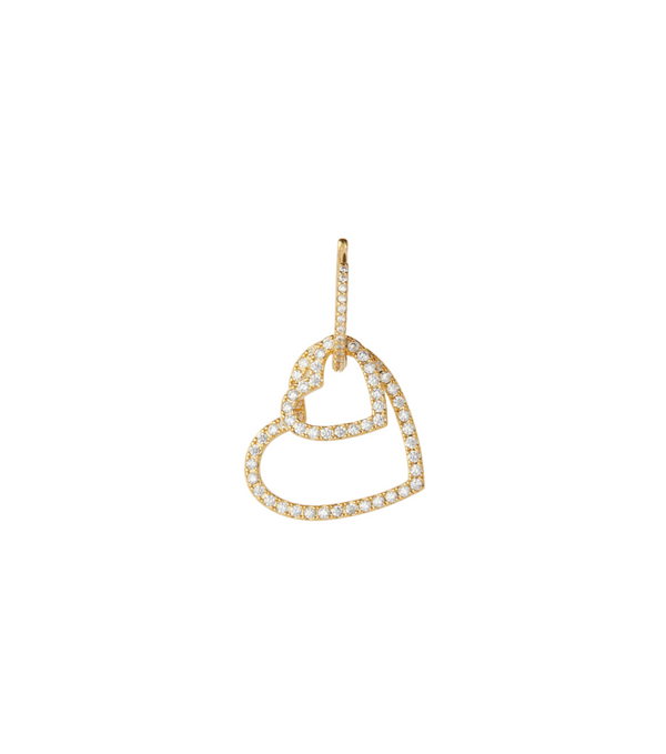 Crystal Haze Heart Collector Earring - Golden