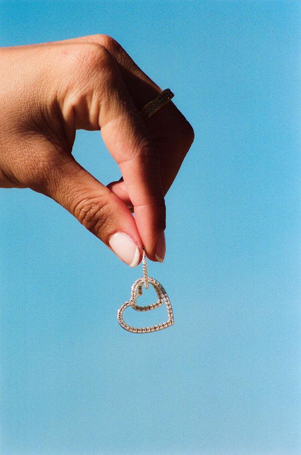 Crystal Haze Heart Collector Earring - Golden