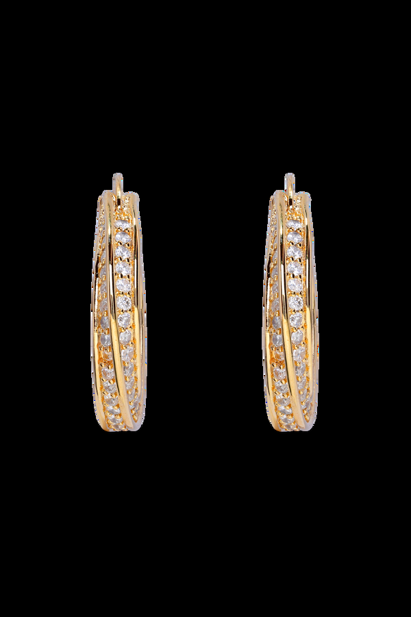 Crystal Haze Heritage Hoops Grande Pavè