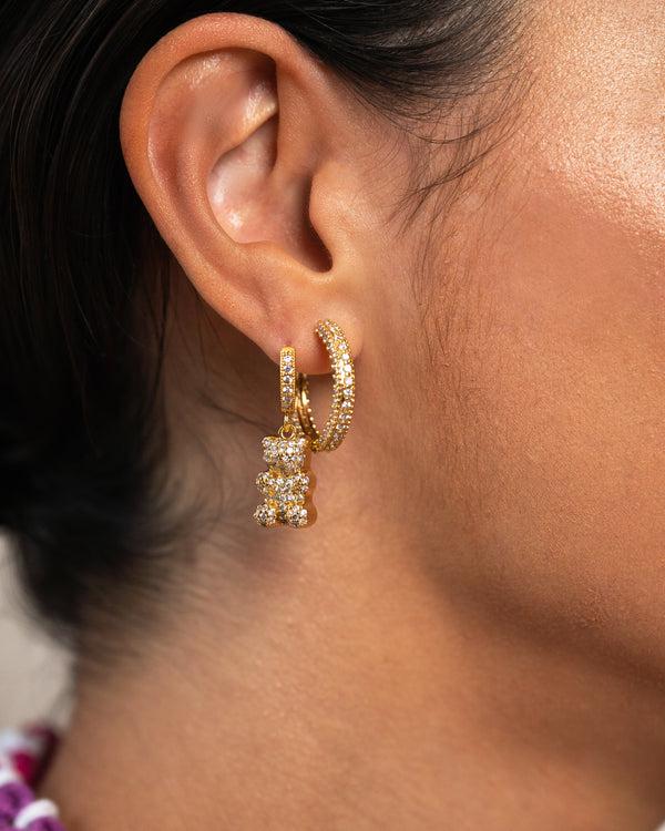 Crystal Haze Infinity Hoops - Clear
