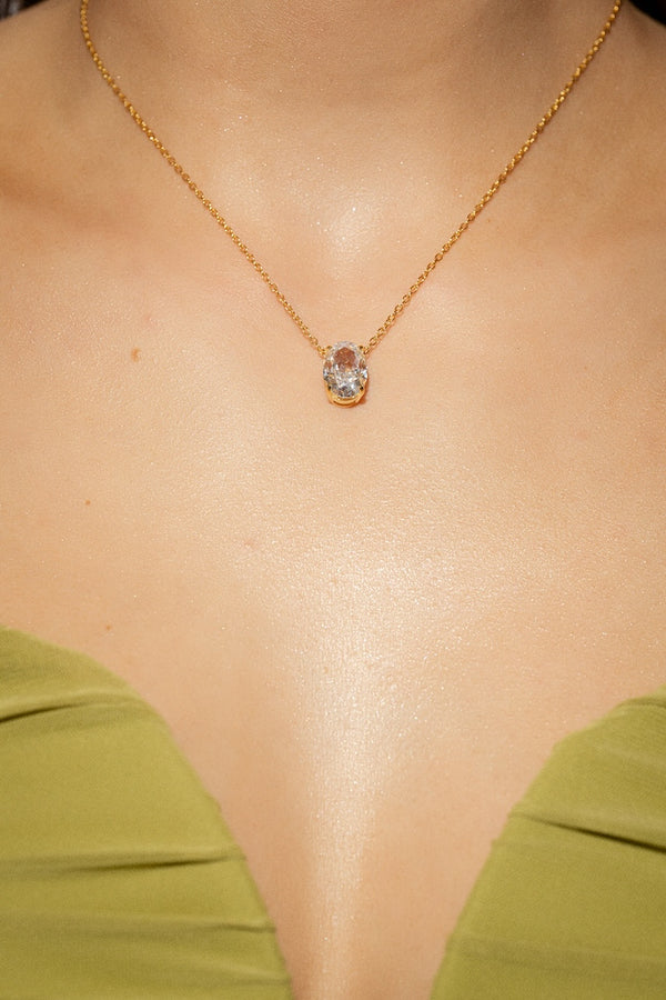 Crystal Haze Infinity Necklace