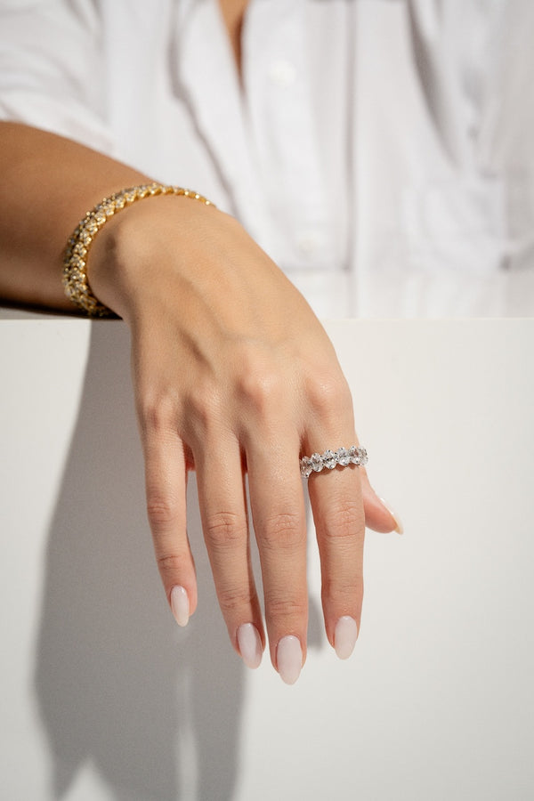 Crystal Haze Infinity Ring