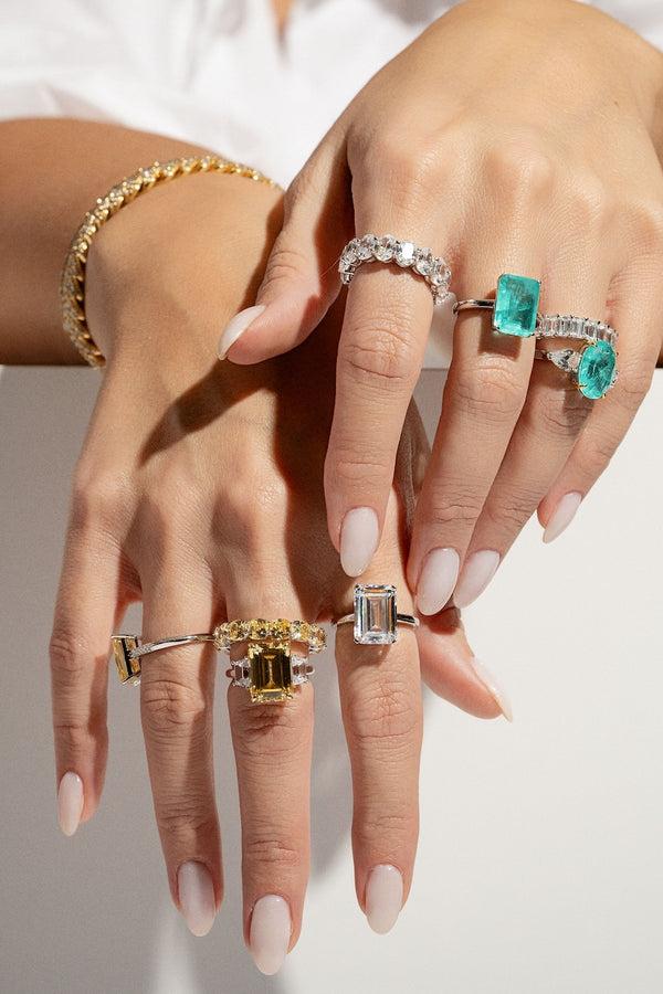 Crystal Haze Infinity Ring