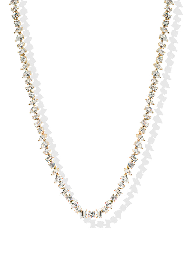 crystal haze Irregular Tennis Necklace