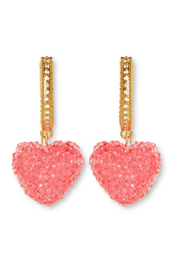 crystal haze Jelly Heart earrings