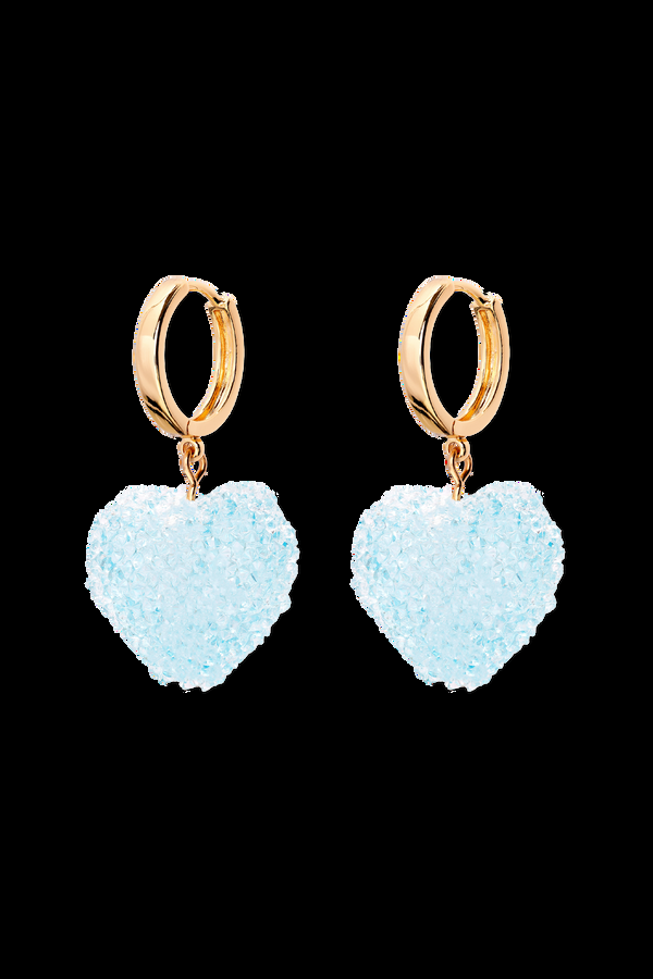 crystal haze Jelly Heart Hoops - Baby Blue