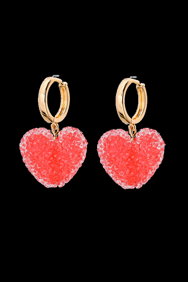 crystal haze Jelly Heart Hoops - Watermelon