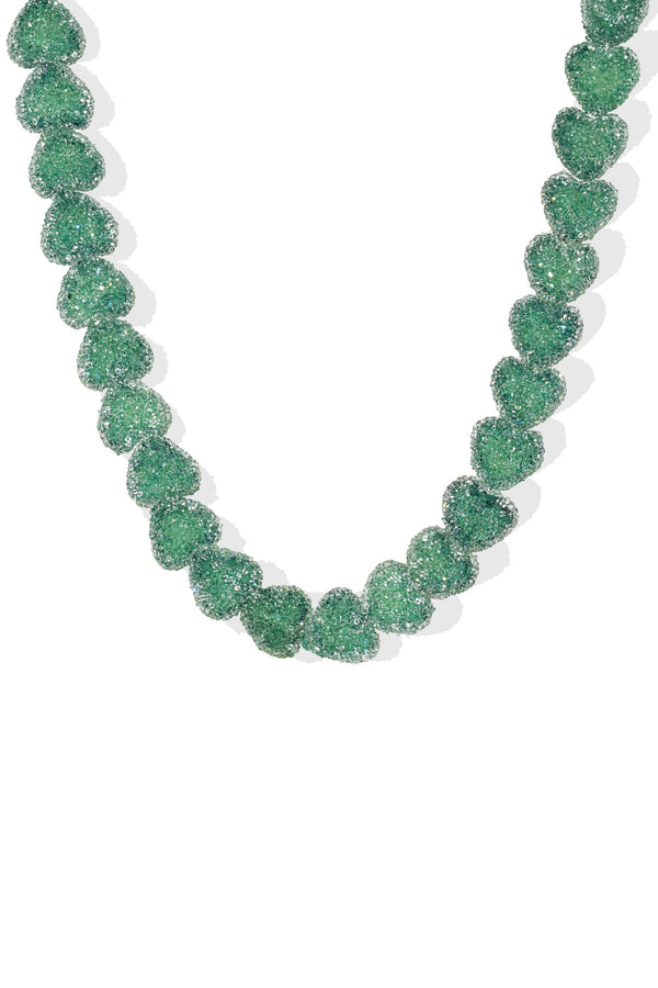 crystal haze Jelly Heart Necklace - Cactus