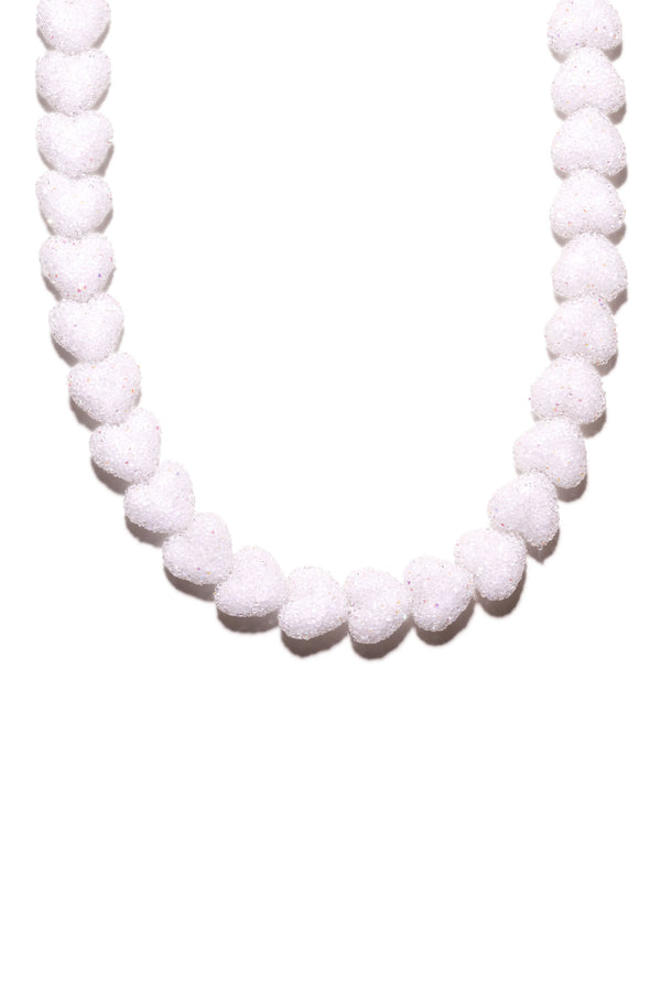 crystal haze Jelly Heart Necklace - Cloud