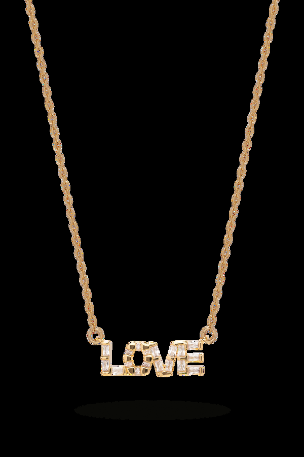 crystal haze Love Baguette Necklace