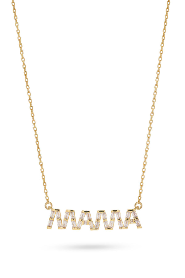 crystal haze Mama Baguette Necklace