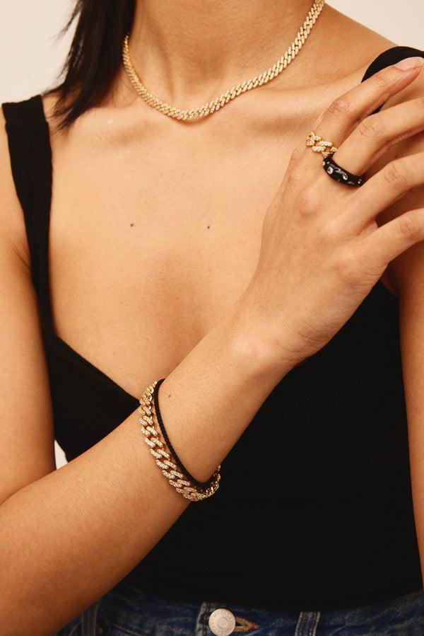 Crystal Haze Mexican Chain Bracelet