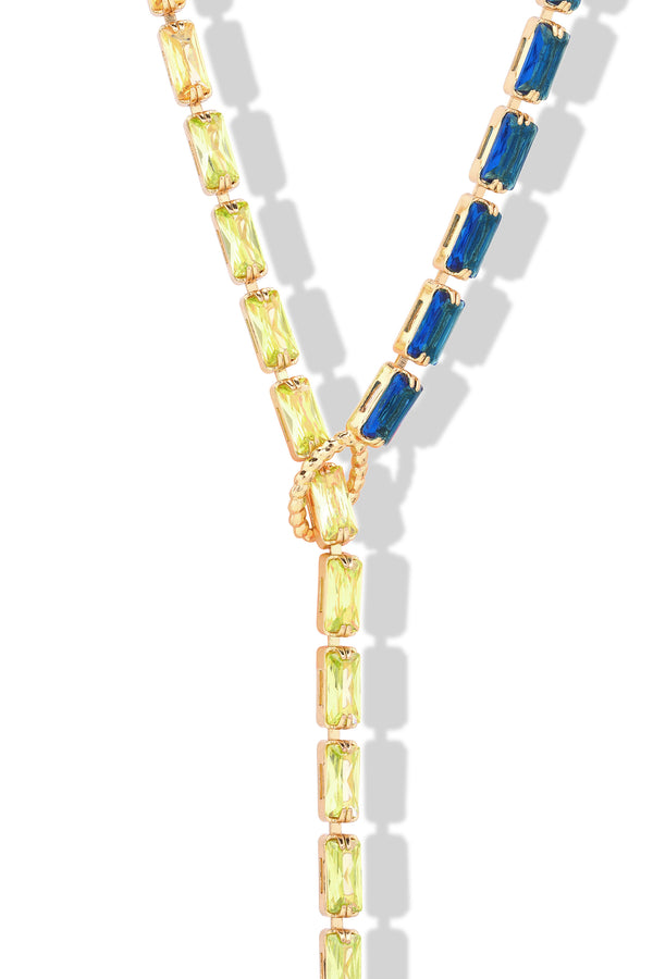 Crystal Haze Mini Baguette Chakra Lariat