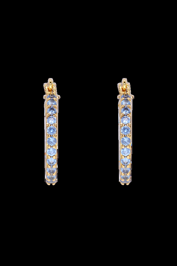 Crystal Haze Mini Serena Hoops - Adriatic Blue