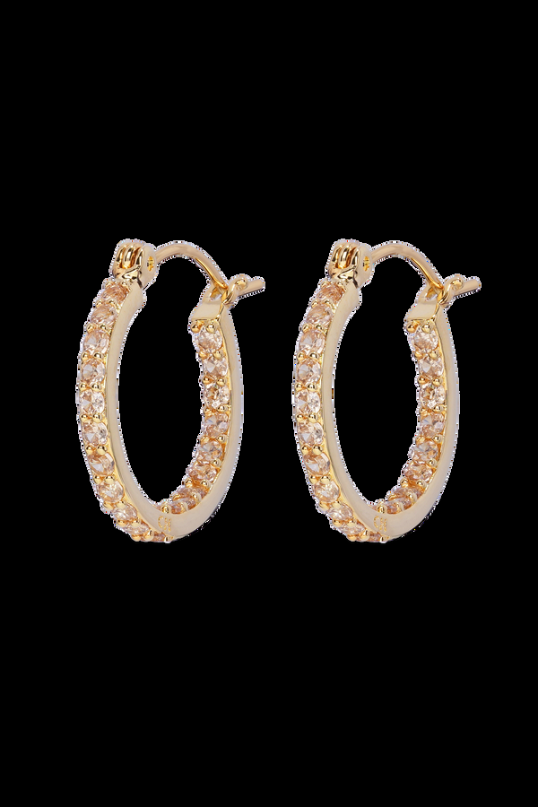 crystal haze Mini Serena Hoops - Champagne
