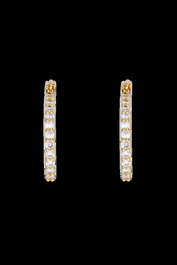 Crystal Haze Mini Serena Hoops - Clear