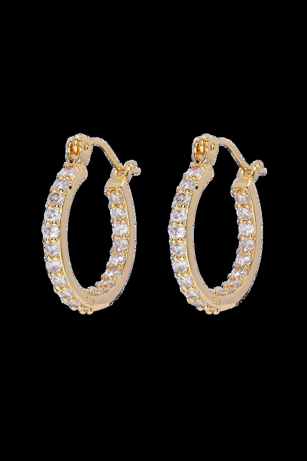 crystal haze Mini Serena Hoops - Clear
