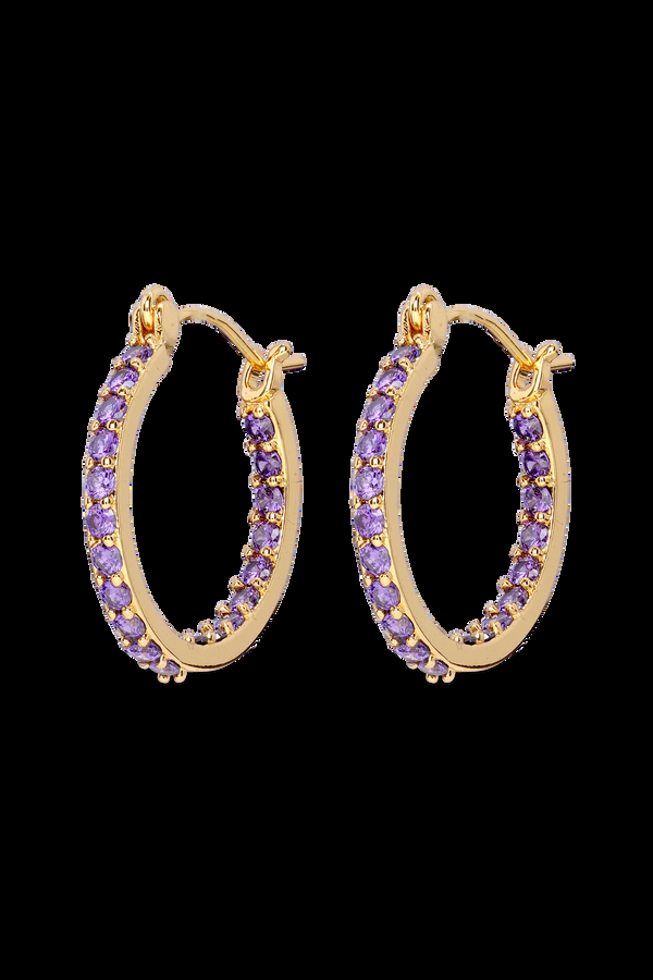 crystal haze Mini Serena Hoops - Lavender