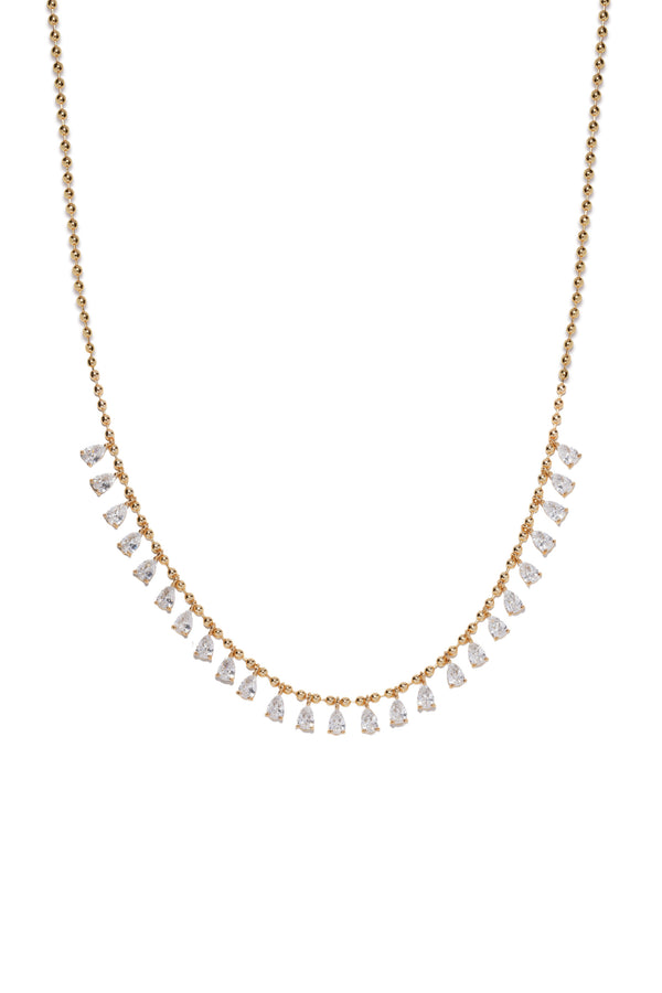 Crystal Haze Mirror Drop Rainbow Necklace