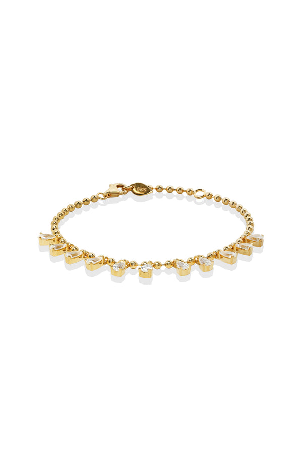Crystal Haze Mirror Pear Drop Bracelet