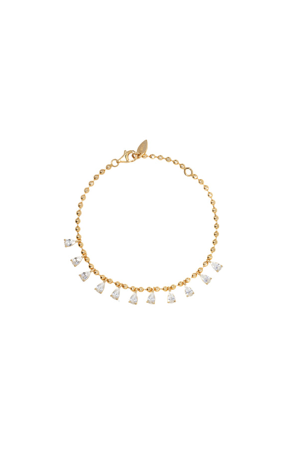 crystal haze Mirror Pear Drop Bracelet