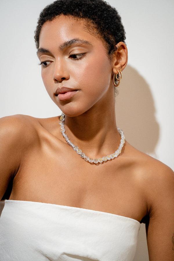 Crystal Haze Molly Necklace - Golden Metallic