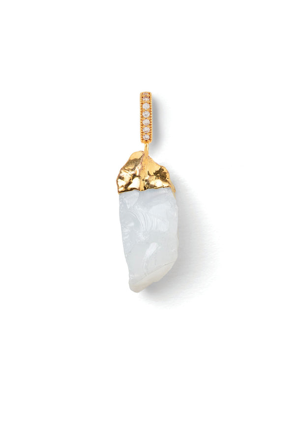crystal haze Moonstone - Pave connector