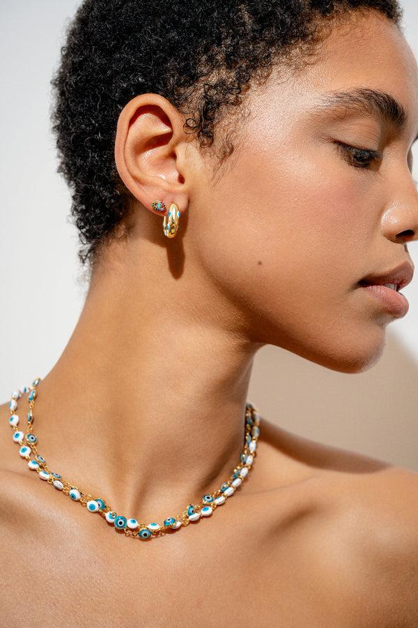 Crystal Haze No Envy - Evil Eye Hoops