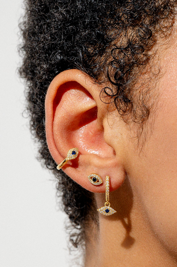 Crystal Haze No Envy - Evil Eye Mini Hoop