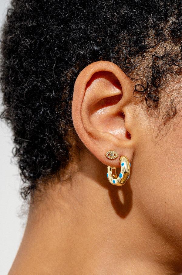 Crystal Haze No Envy - Evil Eye Stud - Clear