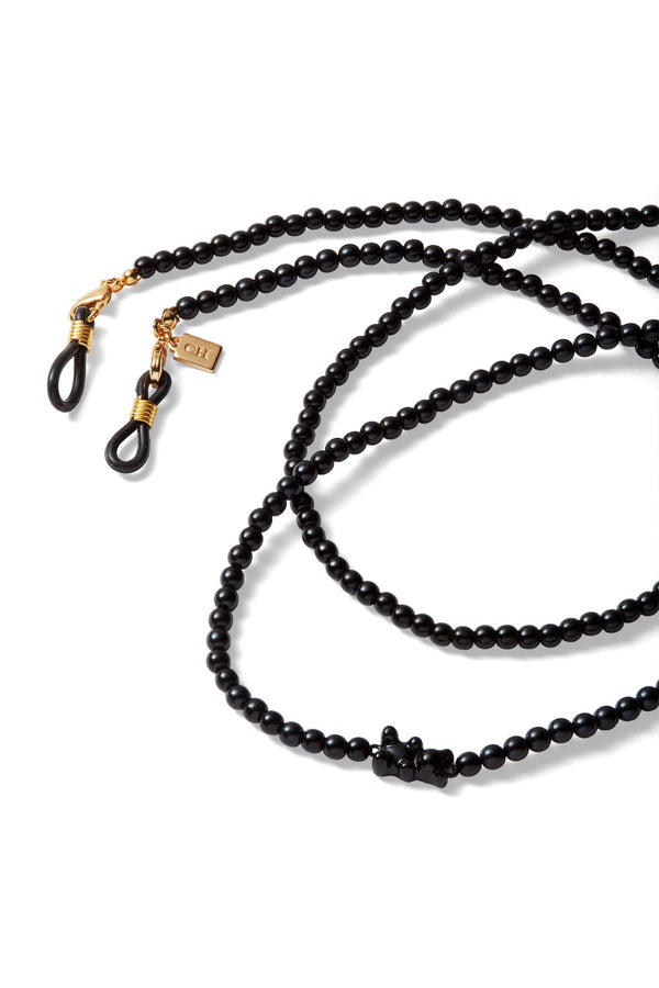 Crystal Haze Nostalgia Bear Eyewear Chain - Black