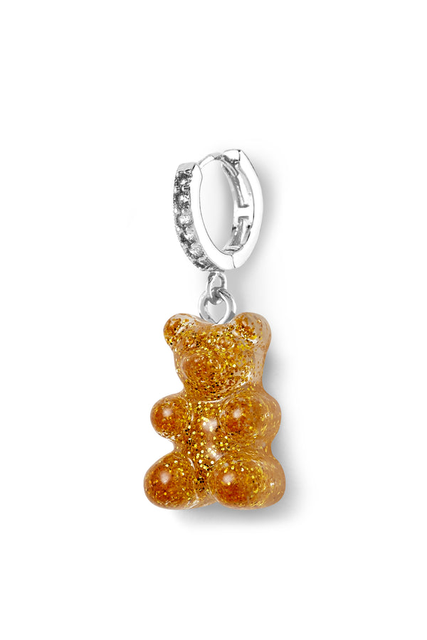 crystal haze Nostalgia bear hoop - 24K -Silver plated