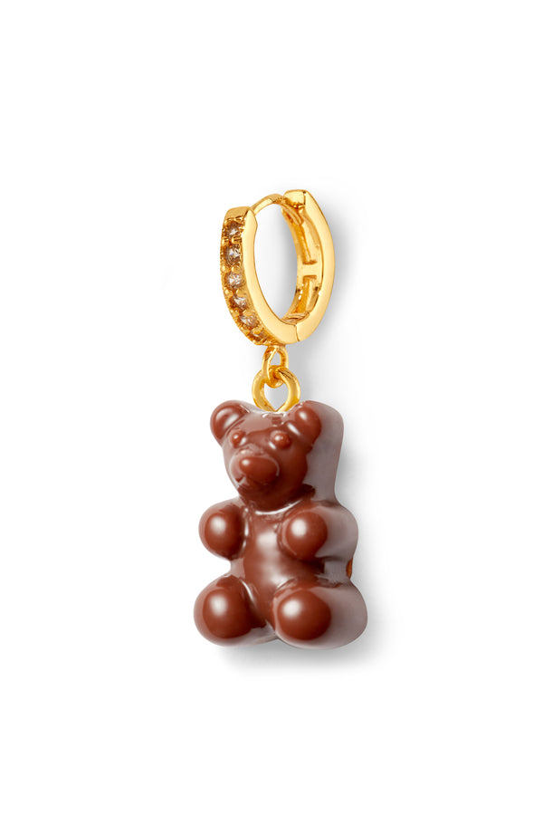 crystal haze Nostalgia bear hoop - Chocolate