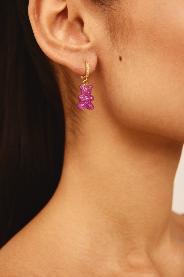 Crystal Haze Nostalgia Bear Hoop - Magenta