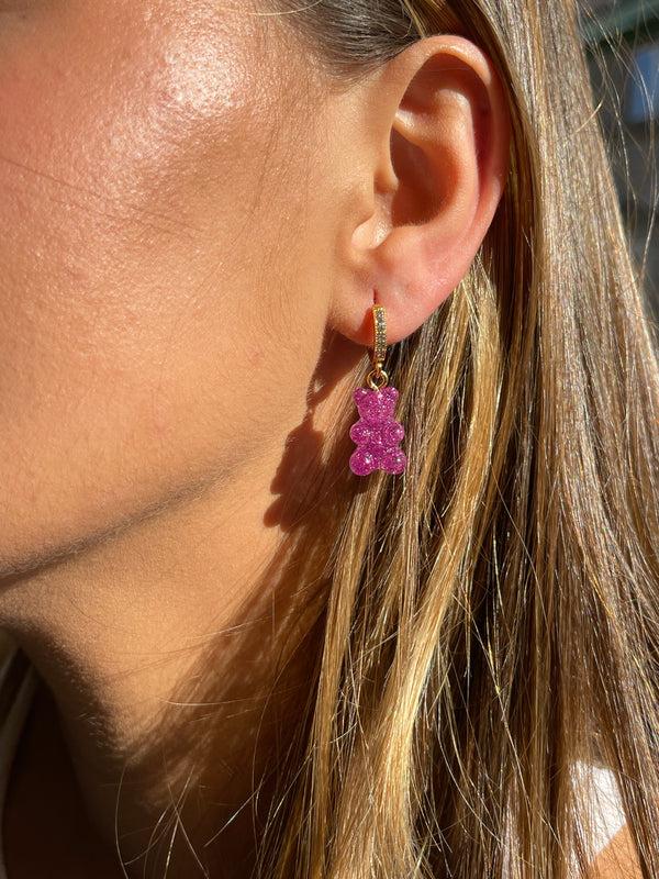 Crystal Haze Nostalgia Bear Hoop - Magenta