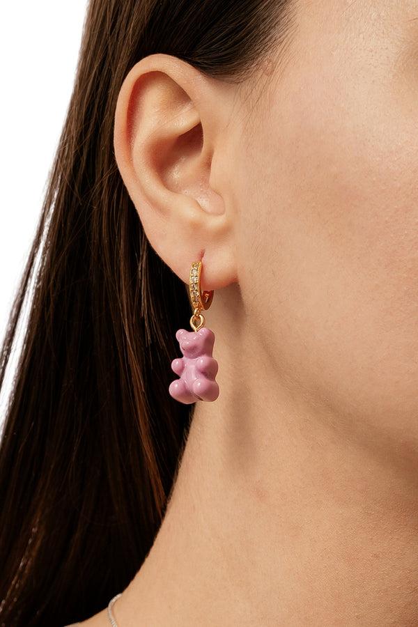 Crystal Haze Nostalgia Bear Hoop - Mauve Pink