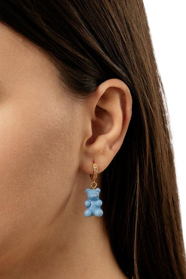 Crystal Haze Nostalgia Bear Hoop - Sky Blue