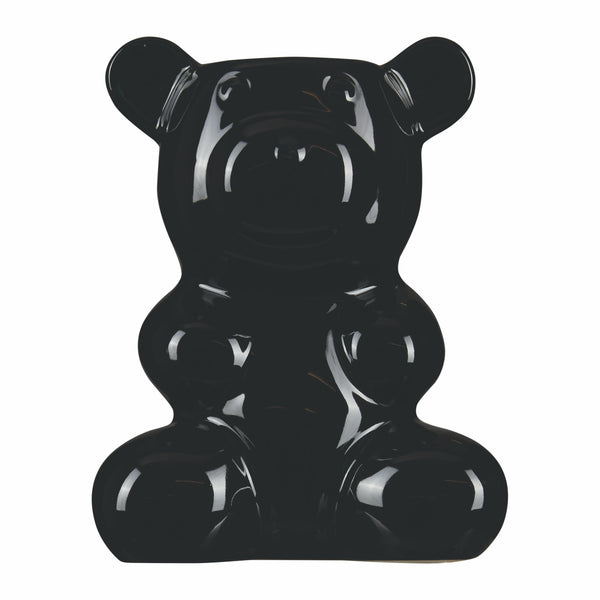 crystal haze Nostalgia Bear Vase - Black