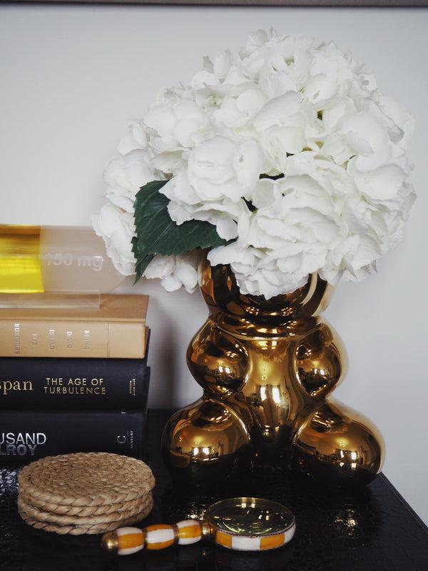 Crystal Haze Nostalgia Bear Vase - Golden