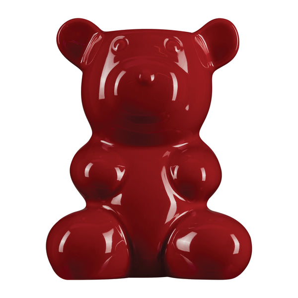 crystal haze Nostalgia Bear Vase - Red