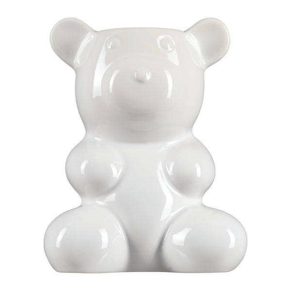 crystal haze Nostalgia Bear Vase - White