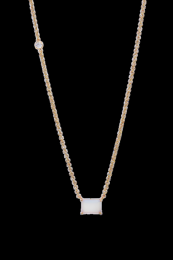 crystal haze Opal Baguette Necklace