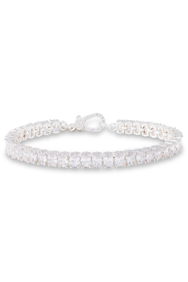 crystal haze Oval Cut Bracelet - Silver