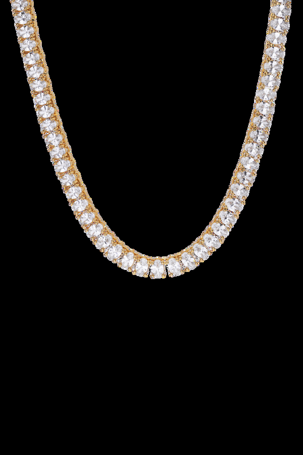 crystal haze Oval Cut Necklace - Gold