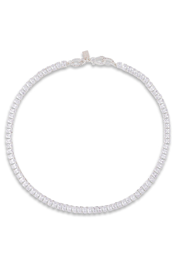 crystal haze Oval Cut Necklace - Silver