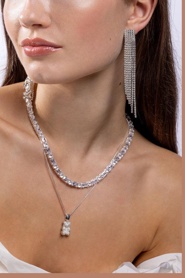 Crystal Haze Pave Silver Nostalgia Bear