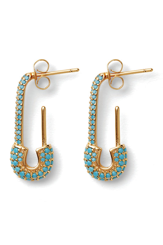 Crystal Haze Pin Up Earring - Mykonos Blue