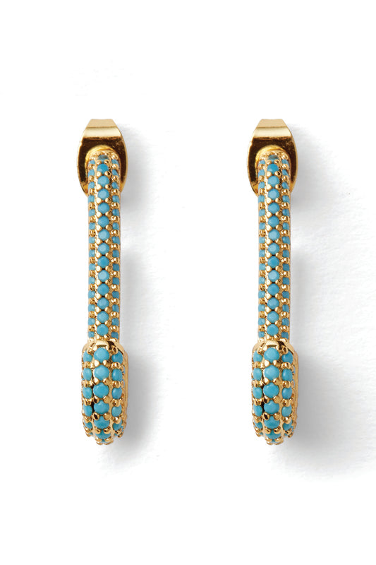Crystal Haze Pin Up Earring - Mykonos Blue
